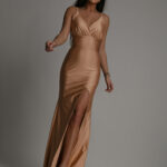 Sukienka maxi Ivas złota