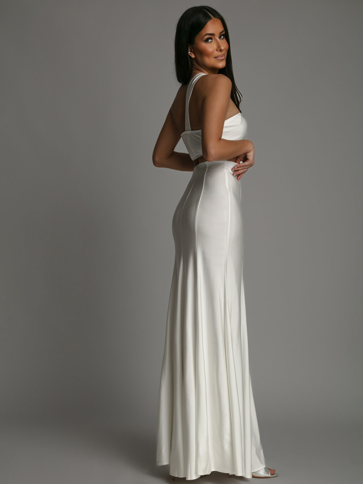 Komplet top + spódnica maxi Sirrena ecru - obrazek 3