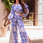 Komplet letni NB Selas II biało-niebieski