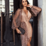 Krótka złota cekin