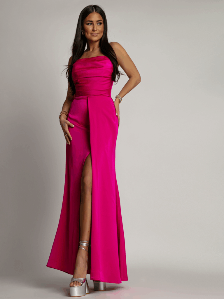 Sukienka amarant maxi
