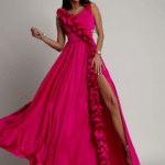 Maxi amarant sukienka