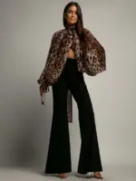 Bluzka elegancka NB Rember w panterkę