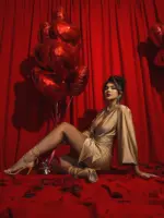 Sukienka elastyczna NB Calypto szampan - obrazek 3