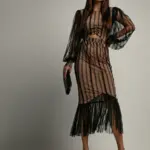 Komplet bluzka + spódnica Malinde czarny