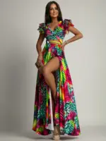 Komplet bluzka + spódnica NB VACAY kolorowy