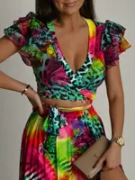 Komplet bluzka + spódnica NB VACAY kolorowy