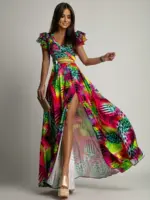 Komplet bluzka + spódnica NB VACAY kolorowy