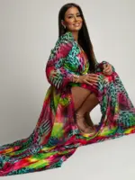 Komplet body + spódnica NB Vacay kolorowy