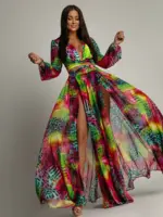 Komplet body + spódnica NB Vacay kolorowy