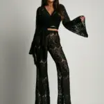 Komplet koronkowy NB Ekspoos czarny