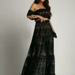 Komplet koronkowy spódnica + bluzka NB Desperado czarny