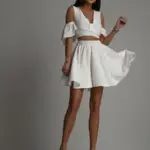 Komplet top+ spodenki NB Balideo biały