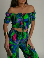 Komplet wakacyjny NB Duofluo zielono-niebieski