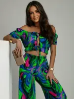 Komplet wakacyjny NB Duofluo zielono-niebieski