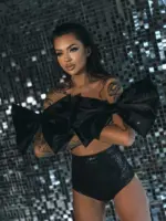 Spodenki brokatowe NB Libre czarne