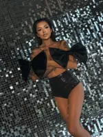 Spodenki brokatowe NB Libre czarne