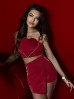 Spódniczko-spodenki lateksowe NB Boms czerwone