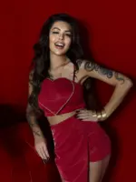 Spódniczko-spodenki lateksowe NB Boms czerwone