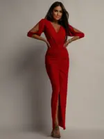 Sukienka brokatowa NB Ilusse czerwona