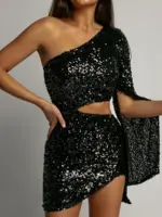 Sukienka cekinowa NB Lamaris czarna