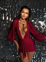 Sukienka elastyczna NB Calypto bordowa