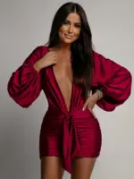 Sukienka elastyczna NB Calypto bordowa