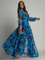 Sukienka maxi NB Oia niebieska