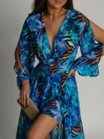 Sukienka maxi NB Oia niebieska