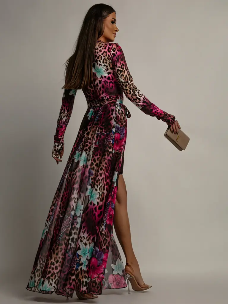 Sukienka mini + spódnica NB Anolle panterka + kwiaty