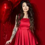 Sukienka satynowa NB Twice czerwona