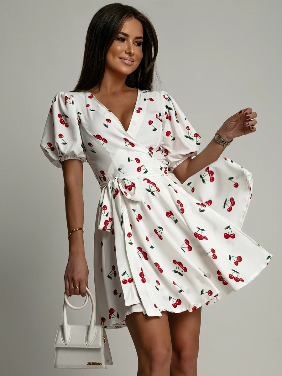 Sukienka w wisienki NB Cherry biała 12 Sukienka w wisienki NB Cherry biała