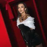 Sukienka welurowa z kokardą NB Boow czarna