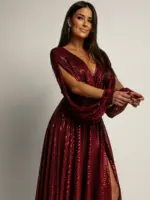 Sukienka wieczorowa NB Etre bordowa