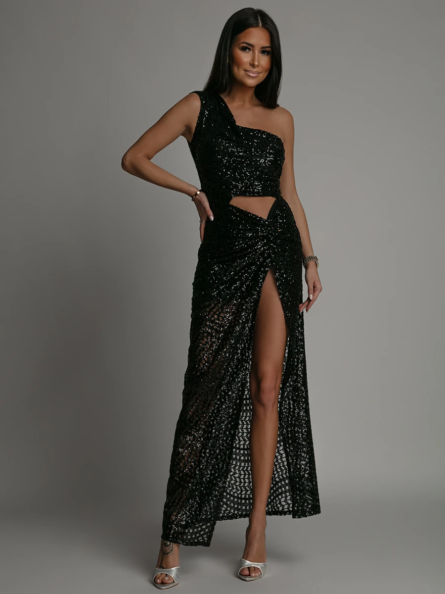 Sukienka wieczorowa NB Nikta czarna (1) Sukienka wieczorowa NB Nikta czarna