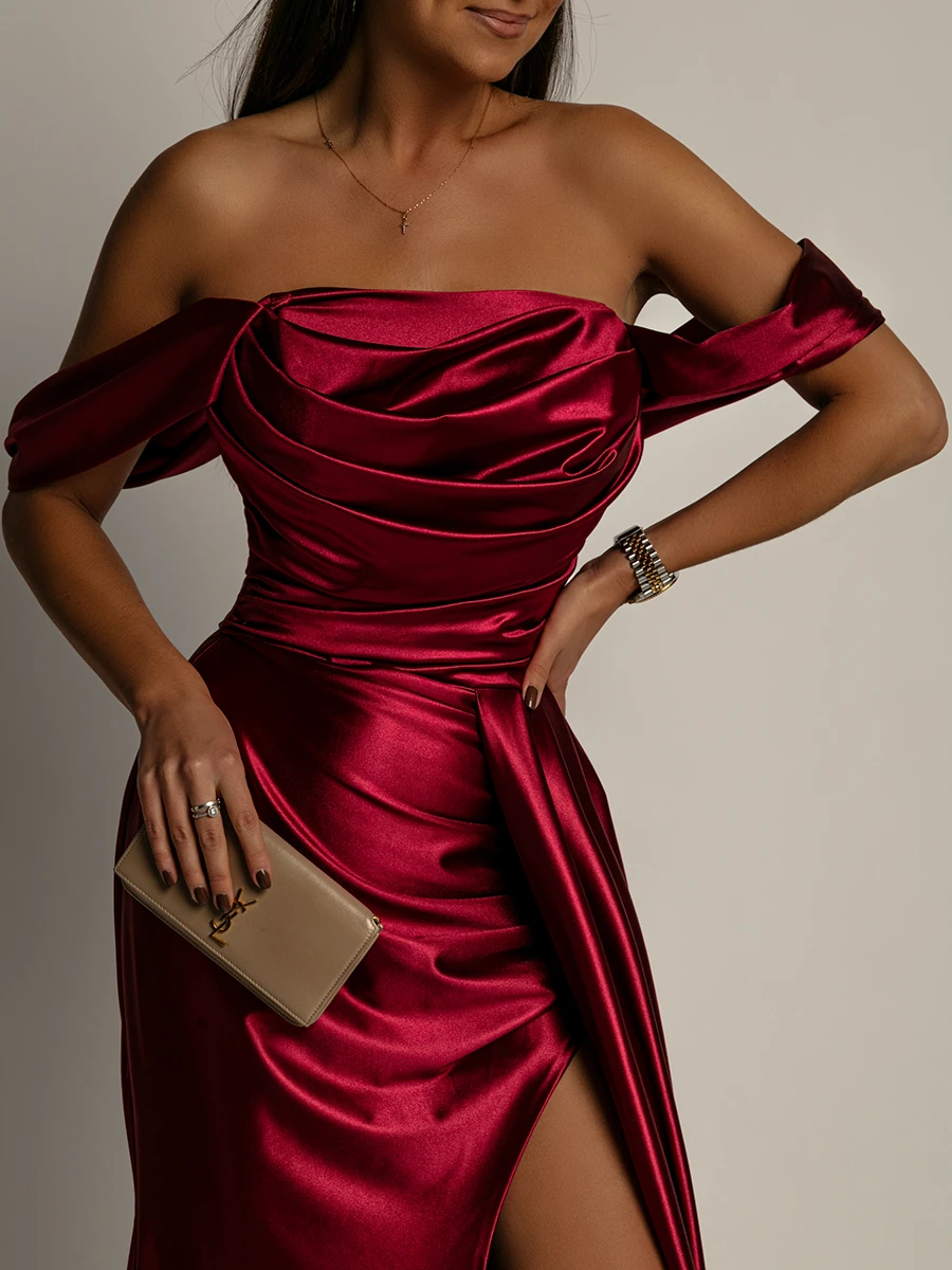 Sukienka wieczorowa NB Satoe bordowa Sukienka wieczorowa NB Satoe bordowa