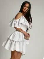 Sukienka z falbankami NB Voler II biała