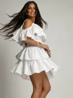 Sukienka z falbankami NB Voler II biała