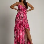 Sukienka z siatki NB Fone różowa