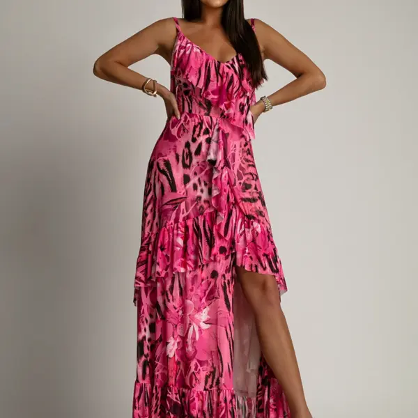 Sukienka z siatki NB Fone różowa