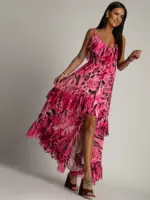 Sukienka z siatki NB Fone różowa