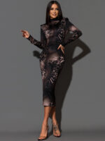 Sukienka midi NB Remeva II brązowa - obrazek 2