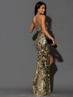 Sukienka cekinowa NB Artismo złota - obrazek 2