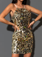 Sukienka cekinowa mini NB Balonse II złota - obrazek 3