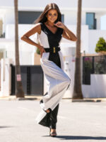 Czarno biały kombinezon