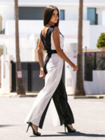 Kombinezon elegancki NB Dublle biało-czarny - obrazek 2